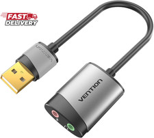 USB Audio Adapter - VENTION USB External Stereo Sound Card to 3.5Mm Headphone an