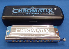 Suzuki CHROMATIX SCX-48 Chromatic Harmonica 12-Hole with Case from Japan