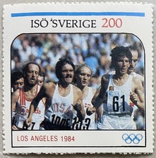 1984 Los Angeles Olympics ISO Sverige Stamp                    Steve Prefontaine