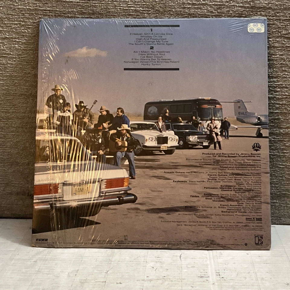 Hank Williams Jr. High Notes LP 1982 US Elektra Vinyl 12" Record E1-60100 Shrink - Image 3 of 4