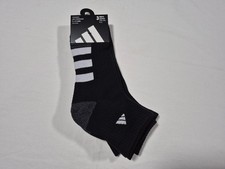 Adidas Men's Cushioned Arch Compression Quarter Cut Socks 3 PairsSZ 6-12 Black