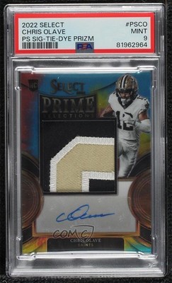 2022 Panini Select Tie-Dye Prizm 15/25 Chris Olave #PS-CO Rookie Auto RC v9t