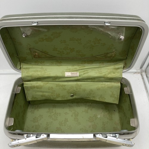 Estuche de Maquillaje Cosmético Tren Lateral Duro SAMSONITE SHERBROOKE De Colección Equipaje VERDE - Imagen 9 de 9