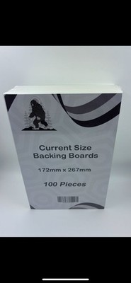 100 - White Comic Back Boards Current Size - New/Sealed - White . . . .