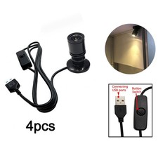 Dimmable USB 5V LED Spotlight Set 4 Pieces Aluminum Housing for Retail Showcase