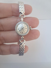 Vintage 1950's 14k Omega Ladymatic self-winding faceted crystal watch Pristine!