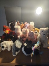Mixed Lot of 17 Webkinz Plush Toys Frog Horse Dog Others 1 With Code