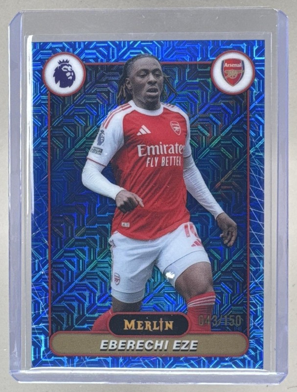 Eberechi Eze 2026 Topps Merlin Premier League #14 Blue Mojo Refractor /150