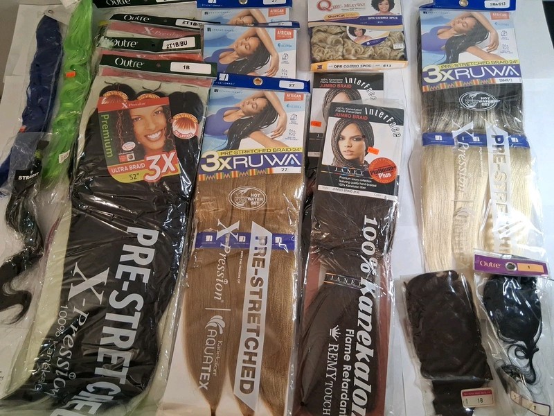 Lot Of Hair Extensions & Hair Products 16 Items