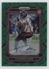 2022 Panini Prizm Rookies Green Scope 21/75 Tyler Allgeier #344 Auto 15ik