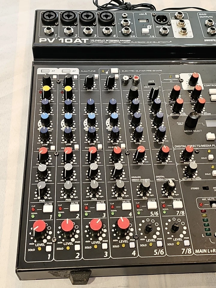 AS IS AS pictured PV10AT Compact 10 Channel Mixer w/Bluetooth& Antares Auto-Tune - Image 4 of 4