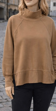 RBX tan elevated sleeve mock neck sweater siz...