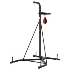 2-in-1 Punching Bag Stand, Adjustable Height, Holds 140 lbs, Freestanding