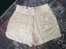 Women s Members Mark Tencel Shorts Beige 4 Seam SZ Small Relaxed Fit