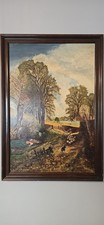The Cornfield – Vintage Oil Painting, Signed A. Pearson (After John Constable)