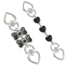 Bag Extender Chain Purse Strap Extender Chain Charms for Crossbody Silver Black