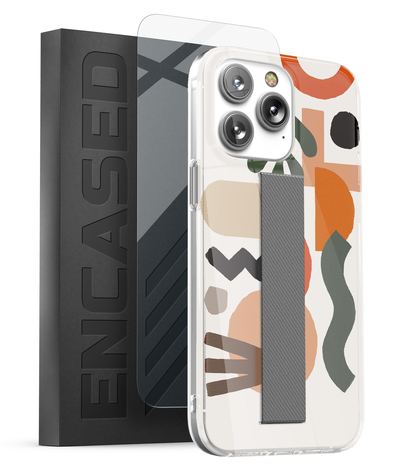 iPhone 14 Pro Case with Strap Hand Holder Loop Phone Case with Screen Protector