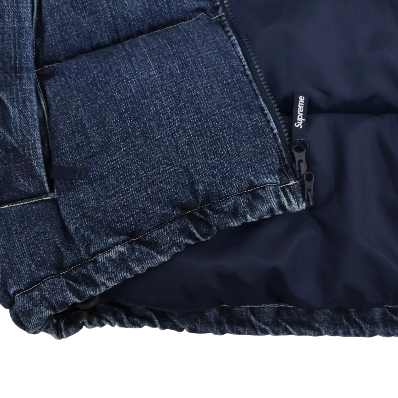 Supreme Nike Denim Puffer Vest Indigo image 8