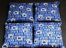 ALL WEATHER Penn State Lions 4 Cornhole Bean Bags Resin Filled Corn Toss Game
