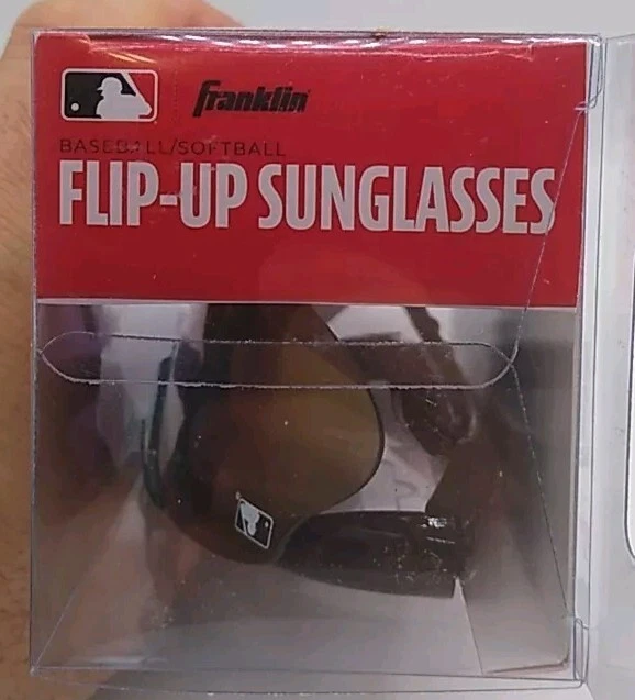 全新 Franklin 棒球/垒球翻盖太阳镜 带肩带和手提袋 — 第 2/4 张图片