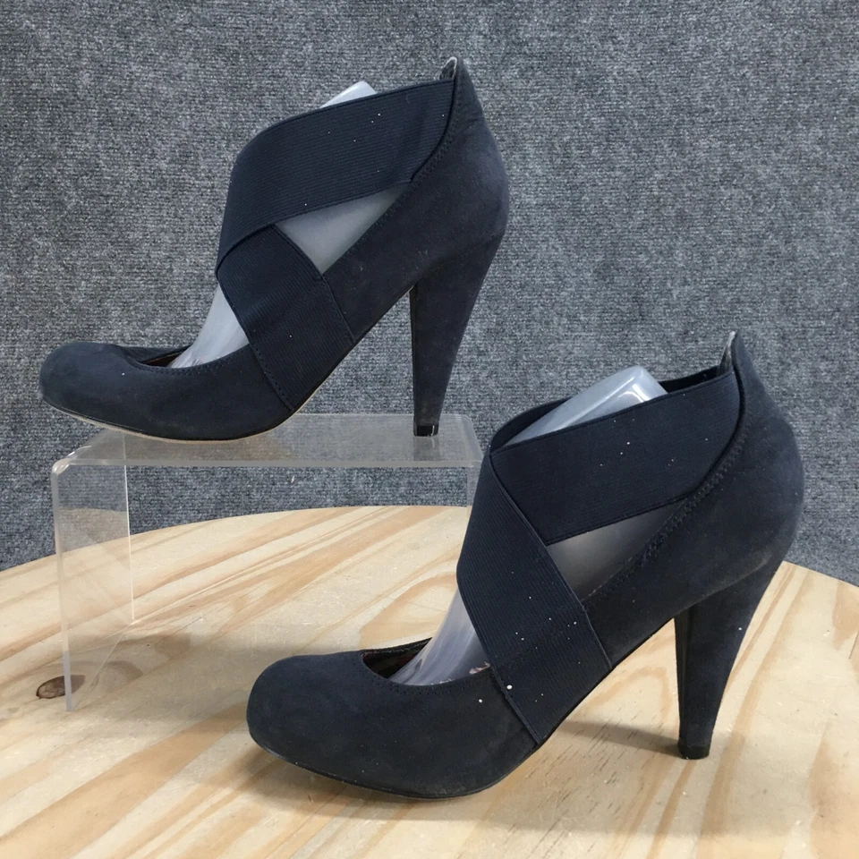 Madden девочка каблуки женщин 7,5 насос черный кожаный крест ремень повседневный Stiletto - Изображение 2 из 4