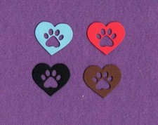PAW HEART Dog die cuts scrapbook cards