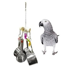 Parrots Toys Birds Stainless Steel Hanging Toys For Bird Lovebirds Finches