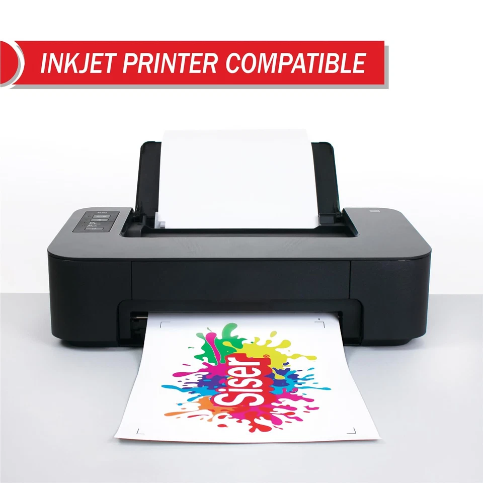 EasyColor DTV Printable Heat Transfer Vinyl for Inkjet Printers 12x20 White - Image 3 of 4