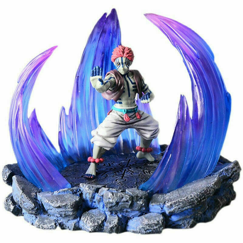 26cm Demon Slayer Akaza Figure Model Toy GK Resin Statue Cosplay Collection