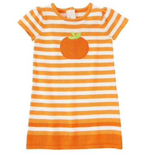 Robe Pull Gymboree - Rayures Rouge Orange Blanc - Noeuds - Taille 4T - Neuve Avec Collants