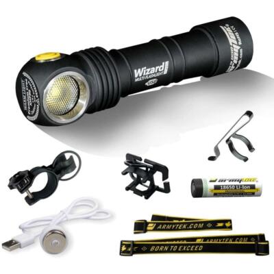 Armytek Wizard C2 Pro v4 XHP50 (White) USB Magnet Rechargeable Headlamp -2500 Lu
