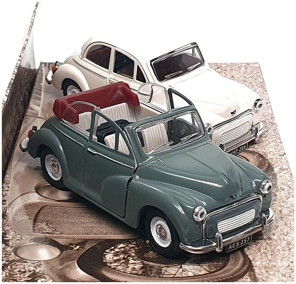 Saico Marks & Spencer 1/26 Scale T79/0336 - 2x Morris Minor 1000 - Grey White - Image 4 of 4