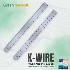 Measuring Gauge Scale for K-Wire, Drill Bit, Screw, Steinman Pin Orthopedic