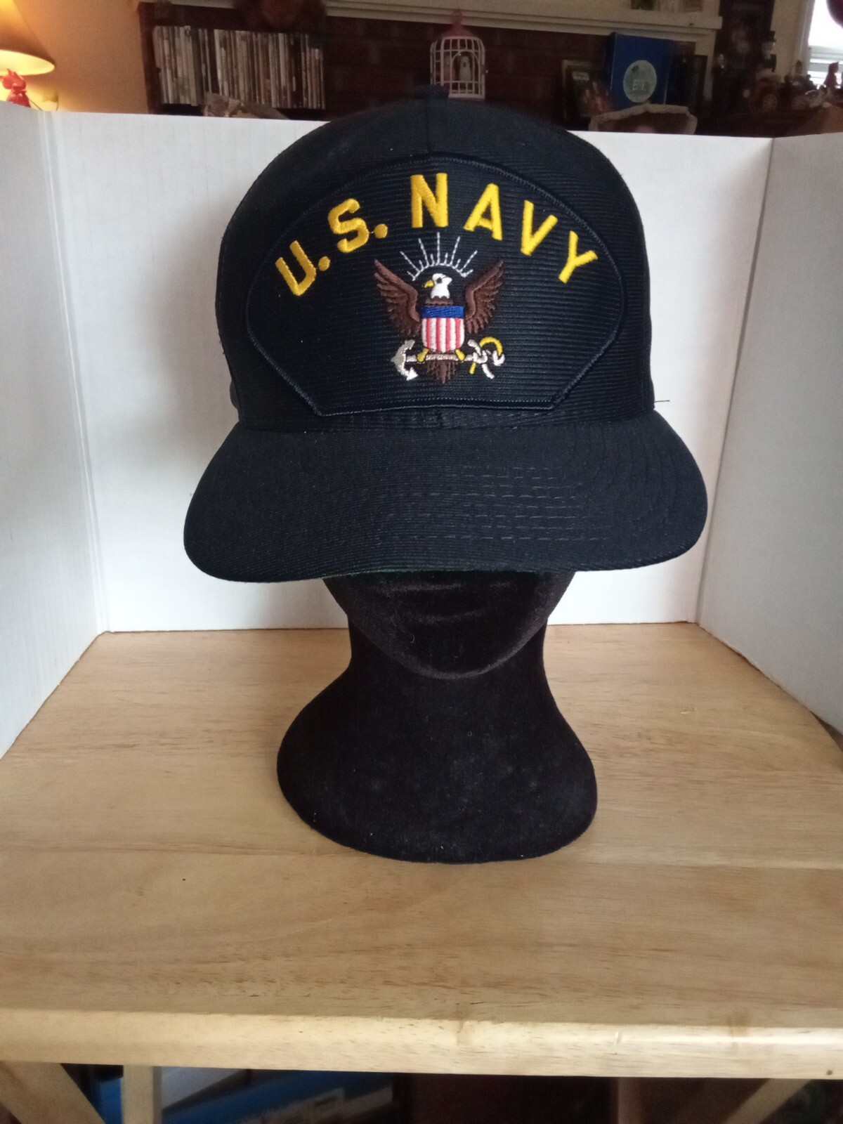 Vintage US Navy Eagle Patch Snapback Hat Cap - image 1