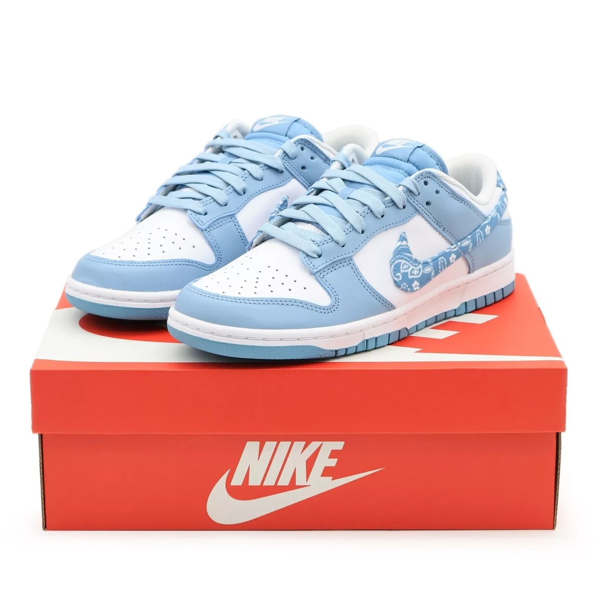 靴 Nike Women's Dunk Low ESS \"Blue Paisley\" Nike Women Dunk Low Essential Blue Paisley DH4401-101