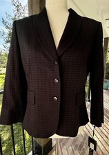 Tahari Arthur S. Levine Lucerne 3/4 Sleeve Blazer Jacket Size 8 NWT