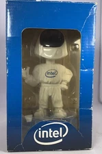 INTEL PROMO MOON MAN "PEN HOLDER" ASTRONAUT SPACEMAN BOBBLEHEAD ~ NIB
