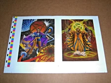 Comic Production Art Frank Brunner Color Glossy Interior Print Pages Uncut 13x19