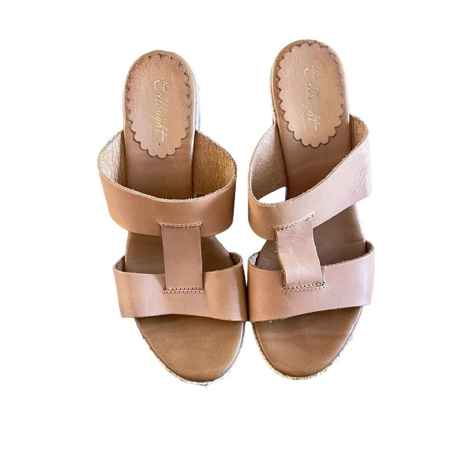 Sandalias Anthropologie Miss Albright Marrón Anjal Slides Bloque Plataforma Talla 7 Foto 4 de 4