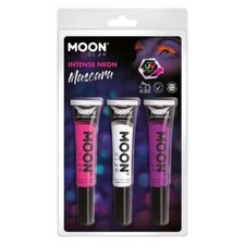 Moon Glow Intense Neon UV 3 Colour Mascara Set 15ml Costume Make Up