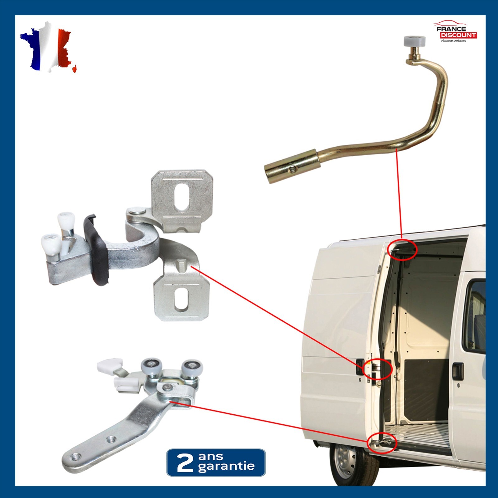 Galets de porte Ducato Boxer Jumper mécanisme roulement rail de guidage utilitaire 9033.E9