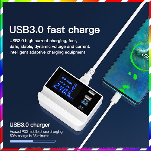 Multi-port USB PD 5V/9A smart digital display charging station mobile charging - 第 5/12 張圖片