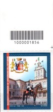 2018 Italia Repubblica Corazzieri  Codice a barre alto sx