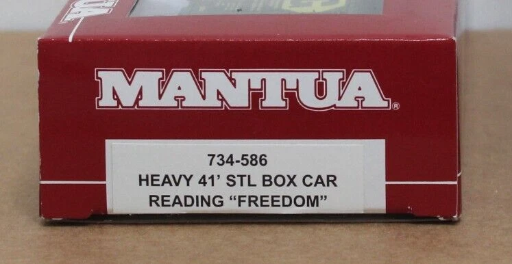 Mantua 734-586 HO Heavy Reading RDG 19810 41' Box Car RTR Share in Freedom  NIB - Image 2 of 2