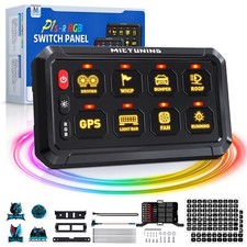 MICTUNING P1S 8 Gang Switch Panel RGB LED Cir...