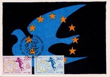 MAXIMAPHILIE CARTE MAXIMUM PREMIER JOUR / CONSEIL DE L'EUROPE 1989 STRASBOURG