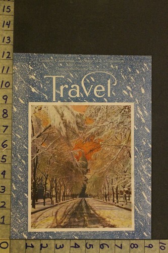 1917 COLORADO STATE CAPITOL WINTER SNOW DENVER TRAVEL MAG ORIGINAL COVER ARTWB46