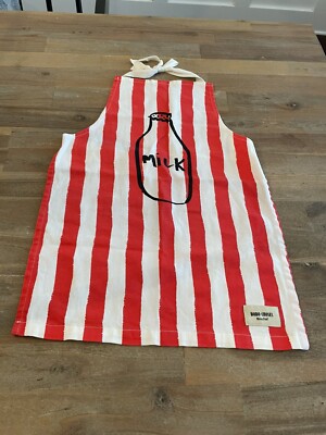 Rare Bobo Choses Milk Apron Red Stripes Kitchen Pretend Play OS Discontinued