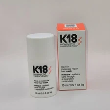 K18 Leave-in Molecular Repair Professional Hair Mask 0.5 Fl oz 15ml Authentic