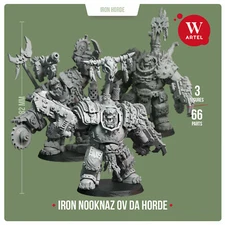Iron Nooknaz Nookhaz (3x)- Artel W- Ork Flash Meganobz Mek Warboss Nookah Nobz